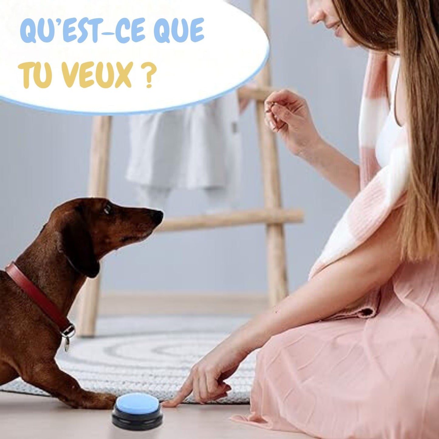 Jouet Interactif pour Chien - ChienParlant™ - Bleu Clair